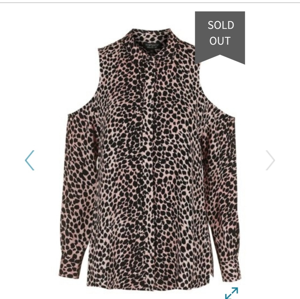 Topshop leopard blouse